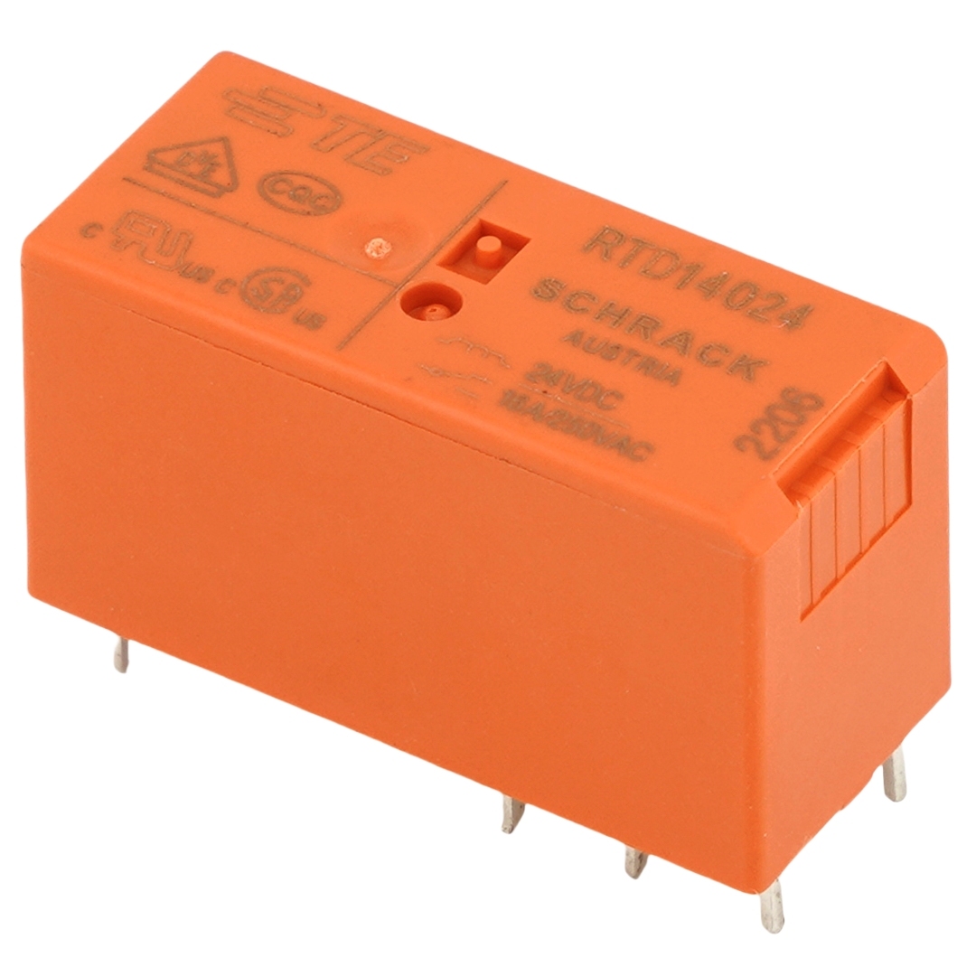 TE Connectivity RTD14024 General Purpose Relay SPDT (1 Form C) 24VDC Coil Through Hole