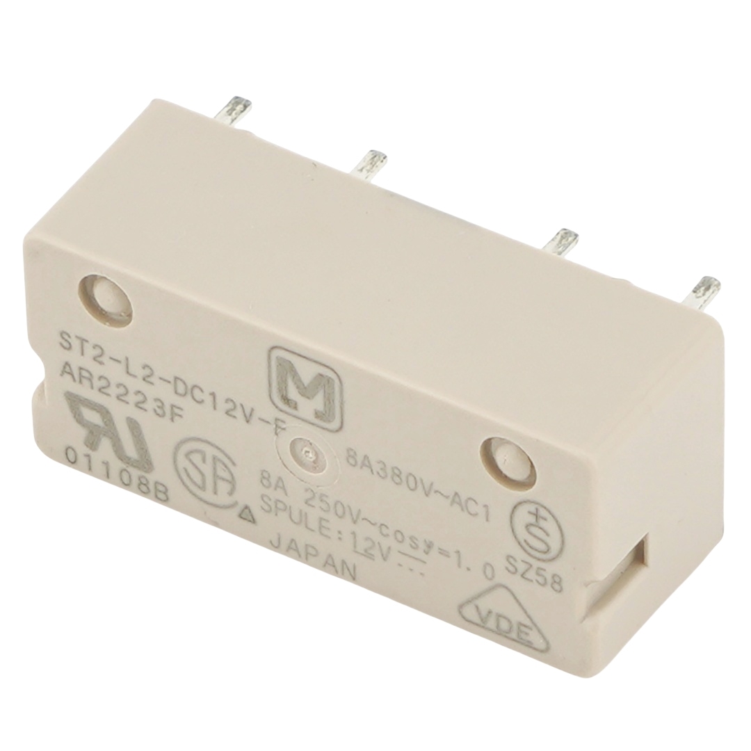 Panasonic ST2-L2-DC12V-F General Purpose Relays 12VDC 2 Form A 8A 380VAC 8Pins