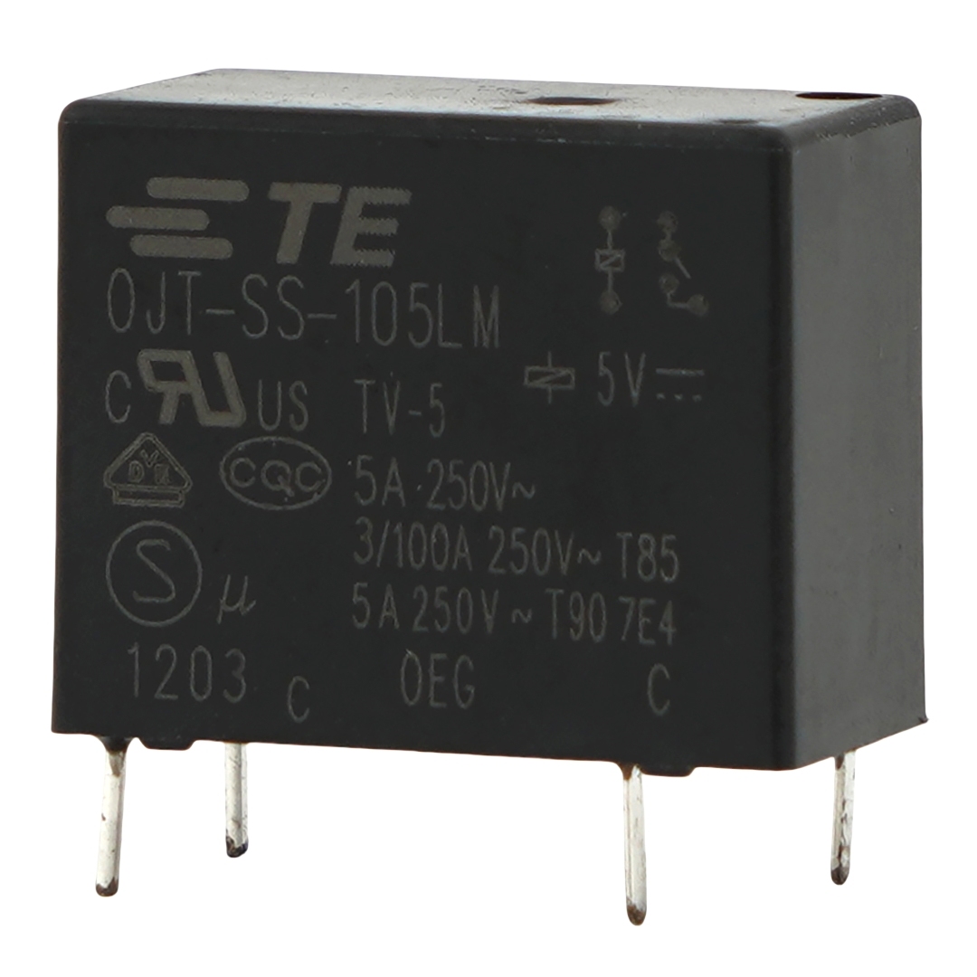 TE Connectivity 0JT-SS-105LM 5VDC Power Relay 5A 250VAC 4Pins