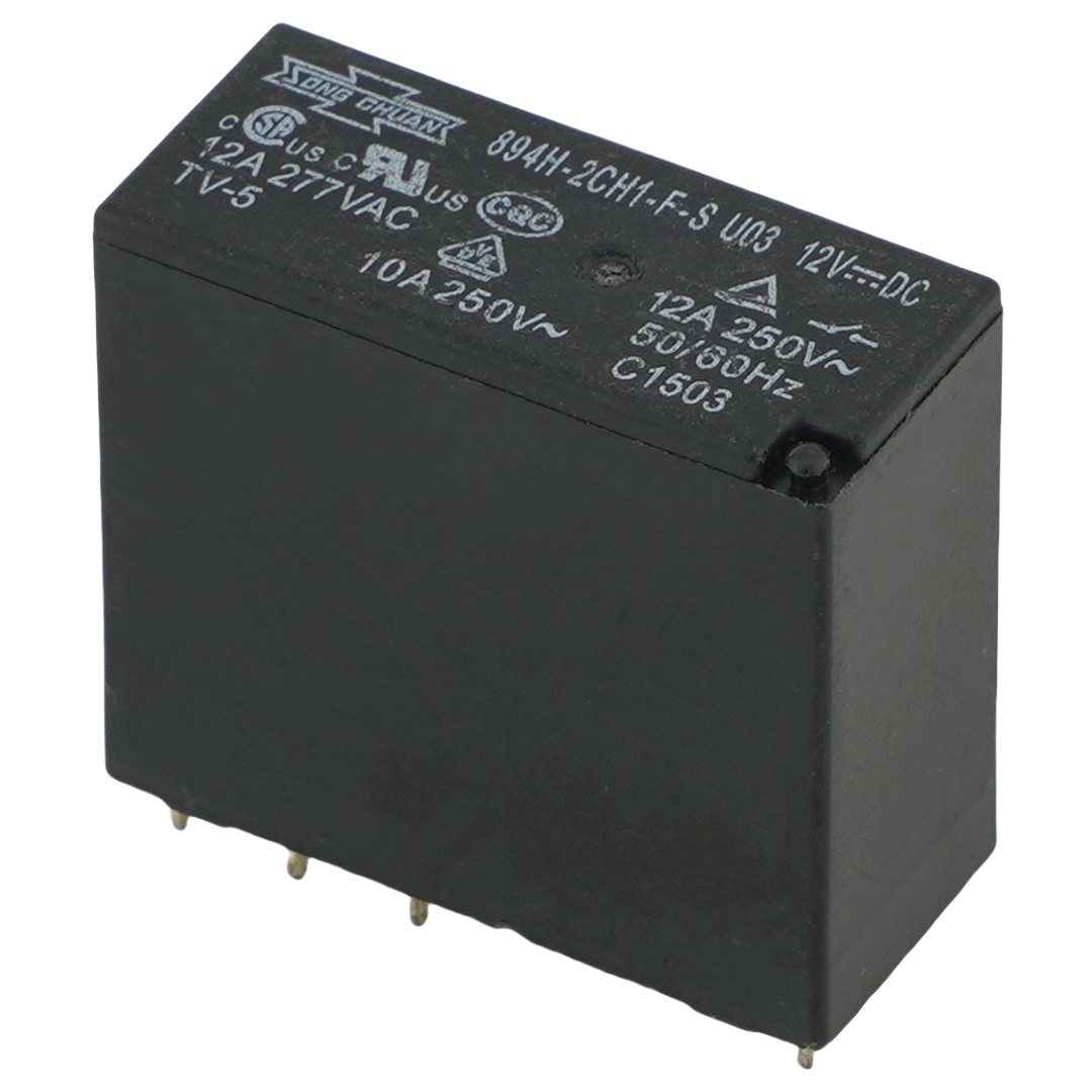 SONG CHUAN 894H-2CH1-F-S U03 12VDC Power Relay 12A 277VAC 8Pins