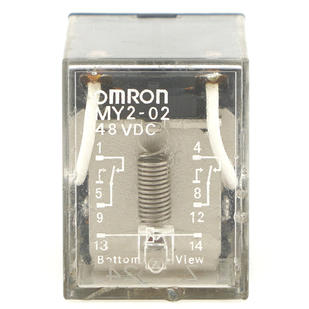 OMRON MY2-02 48VDC General Purpose Relay DPDT (2 Form C) 48VDC Coil Through Hole