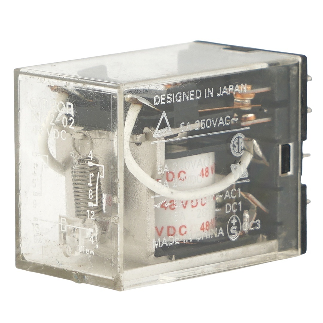 OMRON MY2-02 48VDC General Purpose Relay DPDT (2 Form C) 48VDC Coil Through Hole