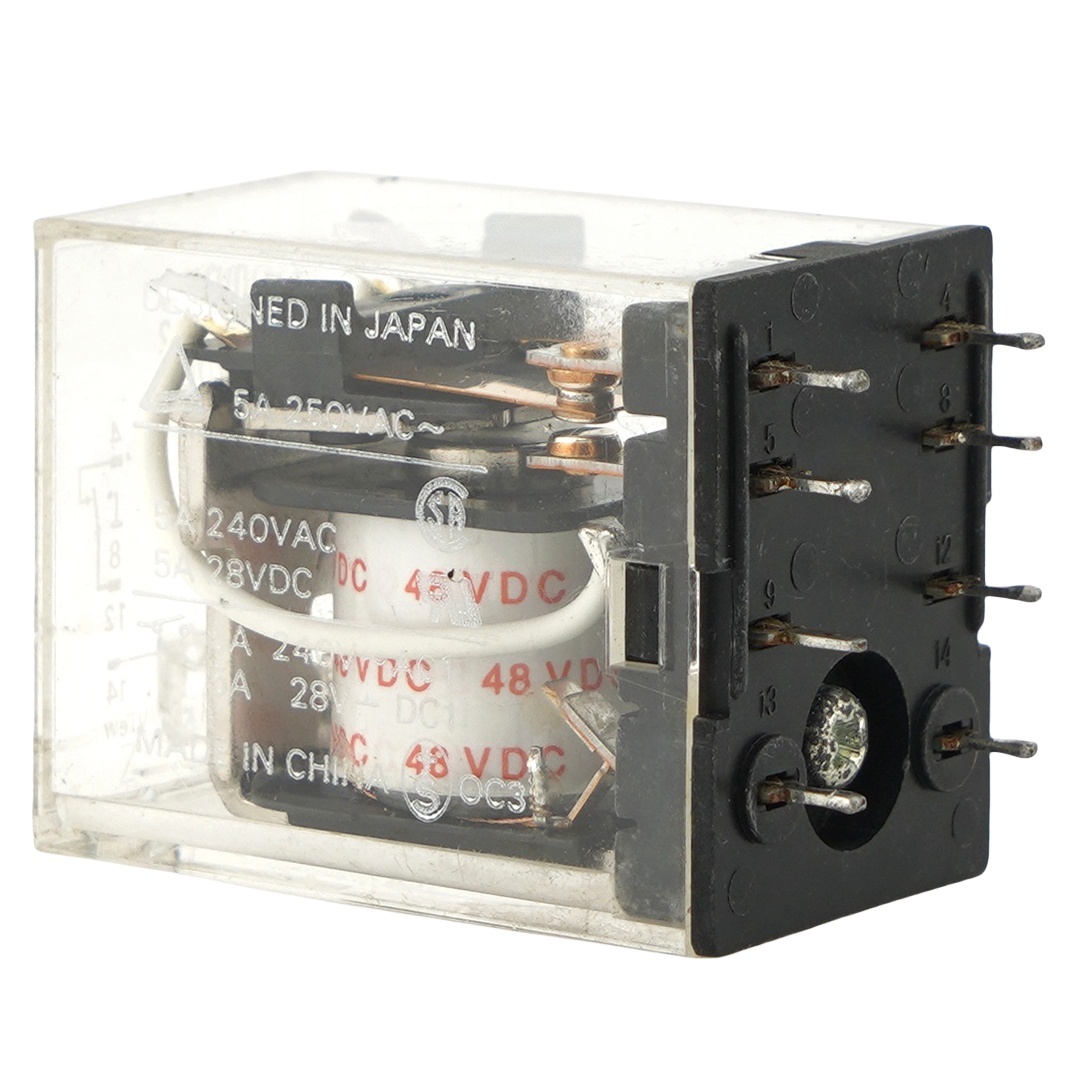 OMRON MY2-02 48VDC General Purpose Relay DPDT (2 Form C) 48VDC Coil Through Hole
