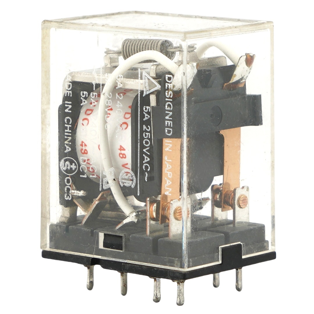 OMRON MY2-02 48VDC General Purpose Relay DPDT (2 Form C) 48VDC Coil Through Hole
