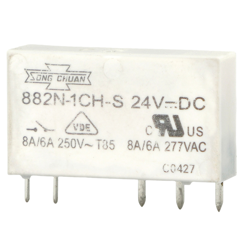 SONGCHUAN 882N-1CH-S 24VDC General Purpose Relay 8A/6A 277VAC 5Pins