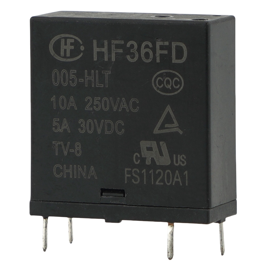 HONGFA HF36FD 005-HLT 5VDC Power Relay 10A 250VAC 4Pins