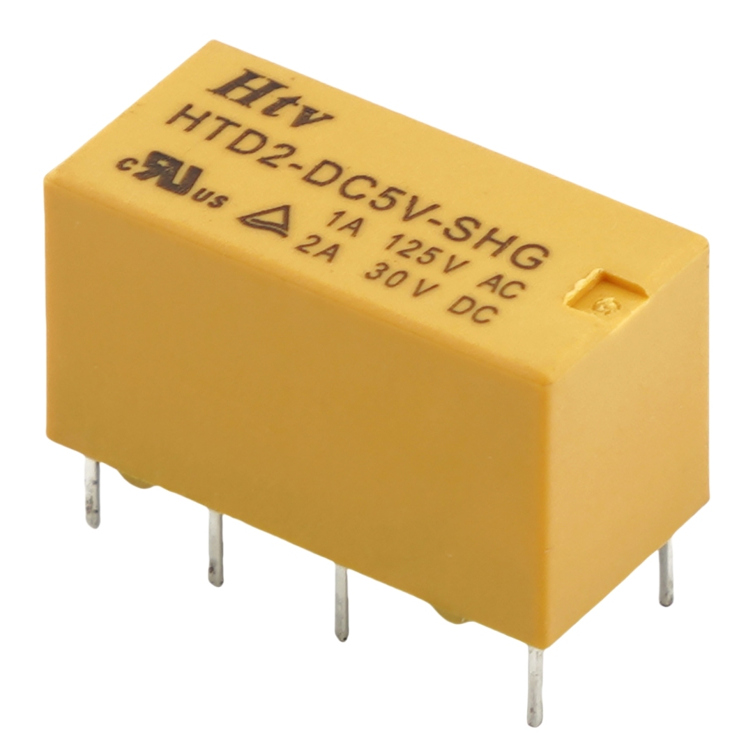 HTV HTD2-DC5V-SHG Signal Relay 5VDC 1A 125VAC 2A 30VDC 8Pin PCB Mount