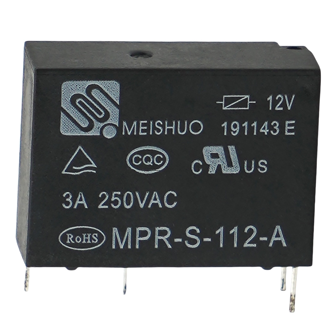 MEISHUO MPR-S-112-A 12VDC Power Relays 3A 250VAC 4Pins SPST PCB Mount