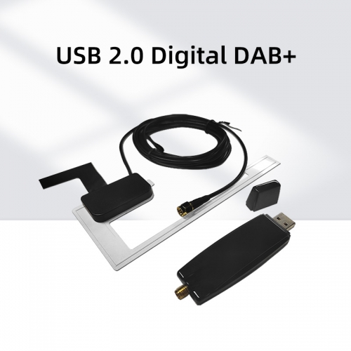 DAB-Autoradio-Tuner-Empfänger USB-Stick DAB-Box für Android-Auto-DVD mit Antenne, USB-Dongle, digitaler Audio-Rundfunk