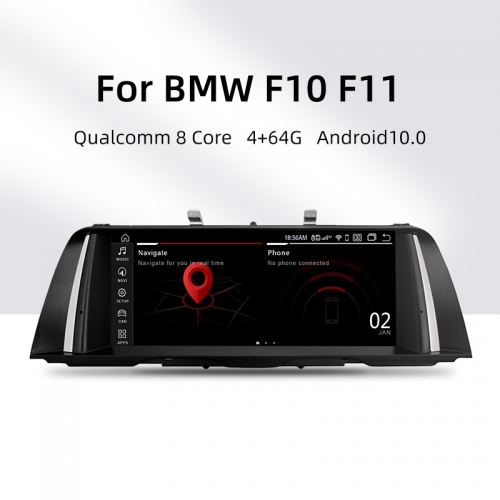 10.25" Octa-Core Android 10.0 Ecran Tactile Autoradio Station Multimédia pour BMW Series 5 F10 F11 F18 GPS Navigation idrive avec  4G LTE intégré