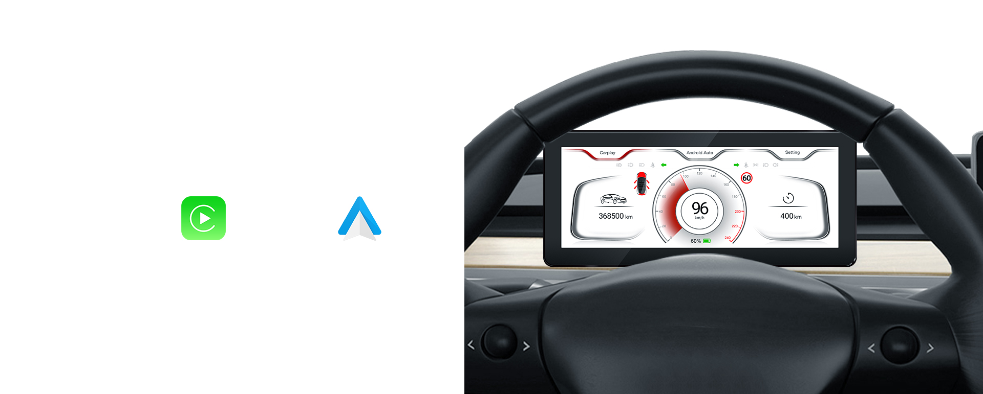 Car play-Dashboard für Tesla