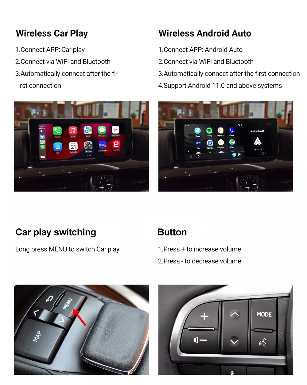 Wireless Carplay Android Auto Mmi Prime Retrofit For 2014 2020 Lexus Gs