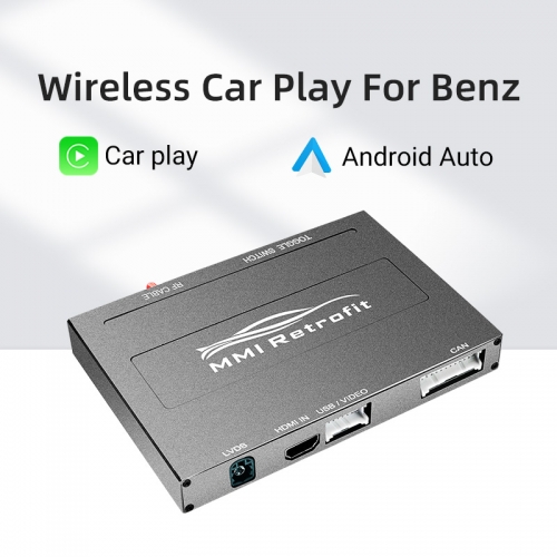 Kabellos CarPlay Android Auto MMI Prime Retrofit für Mercedes BENZ A/B/C/E/GLS/GLE NTG4.5 NTG5.X Airplay Nachrüst Decoder Box