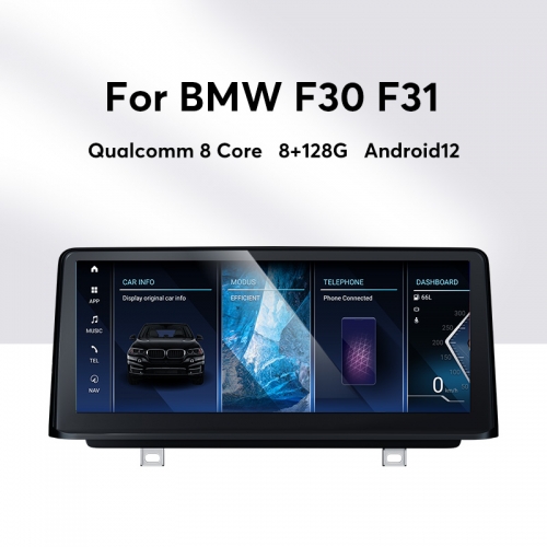 Octa-Core Android 12 4G LTE 8G+128G Ecran Tactile Autoradio Station Multimédia pour BMW Series 3 4 F30 F31 F32 F33 F34 F36 IPS GPS Navigation Bluetoot
