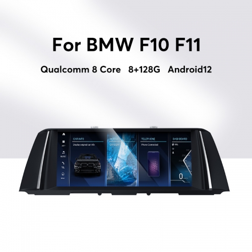 10,25 "Octa-Core Android 12 IPS-Bildschirm Auto-Multimedia für BMW Series 5 F10 F11 F18 GPS-Navigationskopfeinheit idrive eingebautes 4G LTE