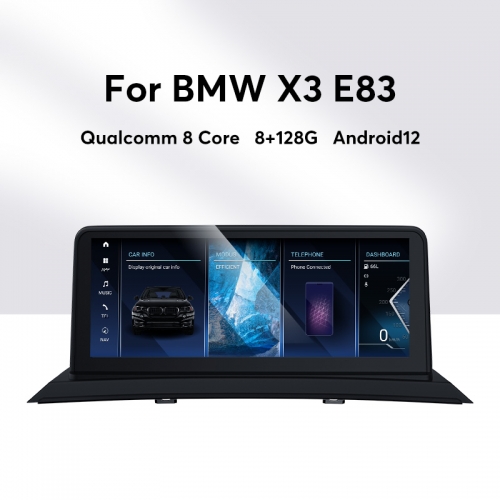 10,25 "Octa-Core Android 12.0 8G + 128G IPS-Bildschirm Auto-Multimedia Für BMW X3 E83 2003-2010 GPS-Navigation Haupteinheit mit integriertem 4G LTE