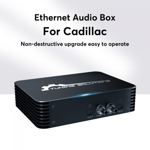 Adaptador de amplificador de fibra óptica, interfaz de actualización de Audio Ethernet para Cadillac con altavoz Bose