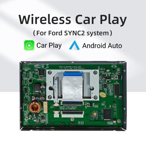 Interfaz inalámbrica Carplay y Android Auto Retrofit para Ford Edge Kuga Mondeo Focus SYNC 2 system 8 pulgadas 2015-2018