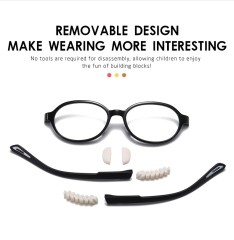 Oval Compact Design Assembled Silicone Kids Glasses Anti Blue Lens Computer Ipad Gaming Eyeglasses