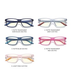 Wholesale Soft Kid Eyeglasses Multicolored Children Optical Frame Anti Blue Light Eyewear With Tr90 Material