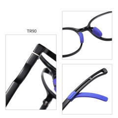 Round Shape Kids Optical Ultra-Light Adjustable Anti Blue Light Eyeglasses Frame Clear Eyewear For Boys Girls