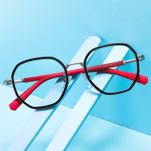 Fashion Flexible Optical Frames Eyeglasses Cute Kids Colorful Anti Blue Light Blocking Glasses