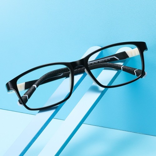 Tr90 Made Custom Brand Teens Optical Eyeglasses Frames Kids Gaming Blue Light Filter Cut Gaming Glasses