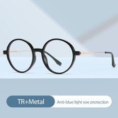 2022 Anti-Blue Light Glasses Wholesale Glasses Frame Two-Color Round Frame Anti-Blue Light Glasses