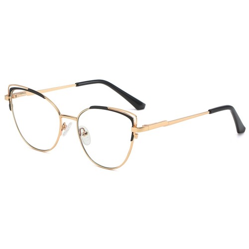 Most Popular Fashion Customized Metal Hollowed-Out Anti Blue Light Glasses Womens Frame Ready Goods Optical Frames