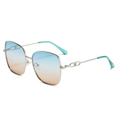 Hollow-Carved Design Oversized Square Sunglasses Women Fashion Brand Designer Clear Lens Gray Shades Uv400 Sun Glasses