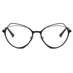 American Style Polygonal Eyeglasses Block Blue Latest Glasses Wave Shape Temple Optical Frames For Women