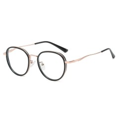 Metal Round Anti Blue Light Blocker Computer Glasses Streamlined Frame Blocking Protection Round Eyeglasses For Unisex