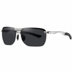 2022 Newest  Rimless Sun Glasses Metal Sports Custom Designer Night Vision Sunglasses For Men