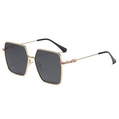 Vintage Oversized Sunglasses Metal Customized Logo Square Designer  Glasses For Women Luxury Sunglasses