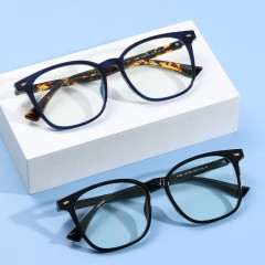 Vintage Anti Blue Light Glasses Men Women Square Frame Ultra Light Tr90 Optical Frame Reading Glasses