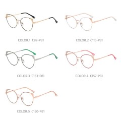 Hotsale Eyeglasses Cat Ear Design Uv400 Optical Glasses Cute Glasses Frame Blue Light Blocking Glasses