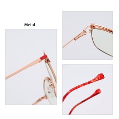 Prescription Cat Eye Design Metal Shades Anti Blue Uv400 Eye Glasses Frames