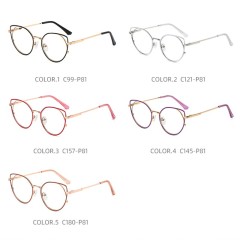 Women Glasses Myopia Available Spectacle Metal Glasses Frame Eyeglasses Optical Eyewear Frames Glasses