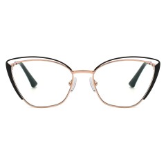 Women'S Shopping Glasses Anti Blue Light Blocking Protect Eye Metal Cat Frame Blue Light Filter Computer Eyeglasses