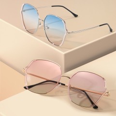 Women Luxury Glasses Gradient Lens Polarized Oversized Sun Glasses Frames Eye Protect Square Sunglasses