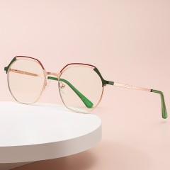 Anti-Blue Light Candy Color Eyebrow Polygon Eyeglasses For Women Vintage New Fashion Clear Lens Computer Glasses Frame