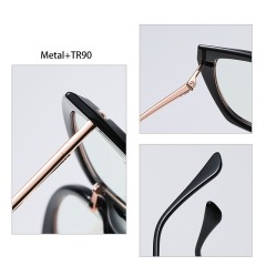Chinese Glasses Supplier New Own Design Women Cat Eye Anti-Blue Eyeglasses