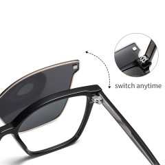 Custom Logo Fashion Butterfly Frame Glasses Tr90 Frame Sunglasses Clip On Eyeglasses Unisex