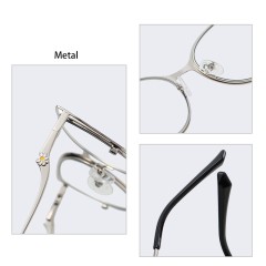 Fashion Ultra-Thin Anti-Blue Light Glasses Frame Optical Frame Polygonal Myopia Glasses Available For Men And Women
