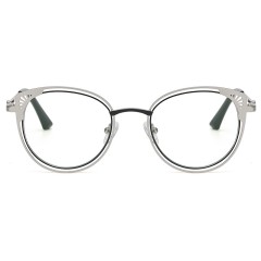 Cat Eye Anti-Radiation Metal Polygon Glasses Gaming Blocking Electronic Equipment Blue Light Eyeglasses For Women
