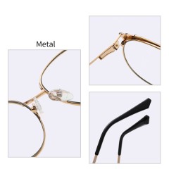 Handmade 50Mm Small Metal Round Glasses Optical Frame Oem Brand Blue Light Blocking Clear Lens Women Glasses