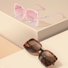 New Design Luxury Stylish Oversized Lady Glasses Square Frame Gradient Tac Lenses Polarized Sun Glasses Women Wholesale Sun