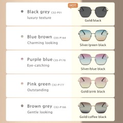 Fashion Trendy Square Oversized Style Custom Sunglasses Women Shades Geometric Luxury Vintage Sun Glasses