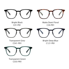 2022 Newest Fashion Blue Light Blocking Oversized Square Big Frame Rice Nail Wide Temple Optical Glasses For Women Female