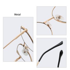 Hotsale Eyeglasses Cat Ear Design Uv400 Optical Glasses Cute Glasses Frame Blue Light Blocking Glasses